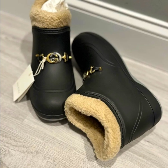 Gucci Interlocking G Horse-bit Rain Boots - Picture 1 of 4